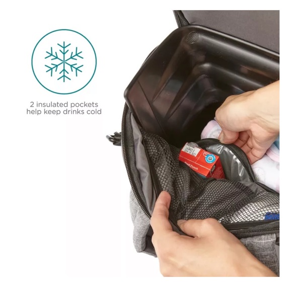 🎒CONTOURS // Explore 2-in-1 Portable Booster Seat and Diaper Bag (Graphite) - Picture 10 of 11